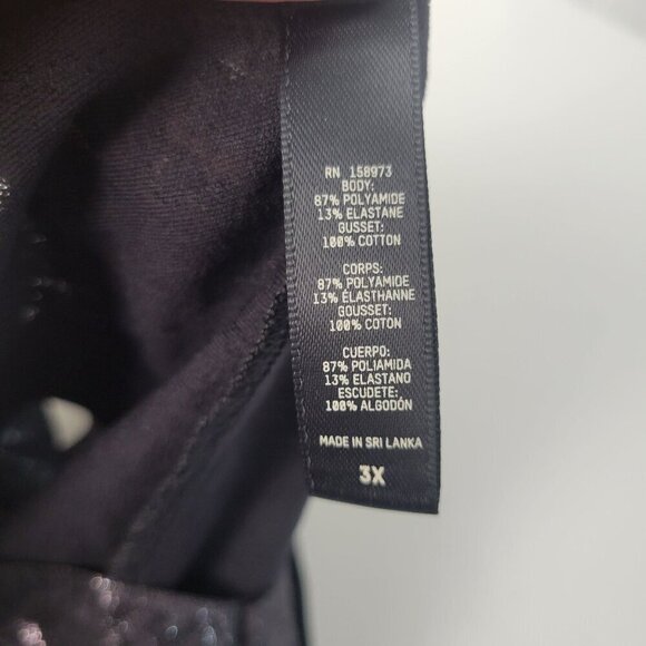 SKIMS Metallic Black Sheer Cheeky Panties Womens Sz 3x Logo Stretch Curvy Sexy - Picture 5 of 8